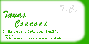 tamas csecsei business card